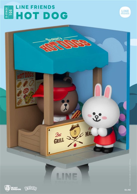 Line Friends Ds-105 Diorama Stage Hot Dog 6in Stat - Beast Kingdom - Merchandise -  - 4711203441663 - 26. Juli 2022