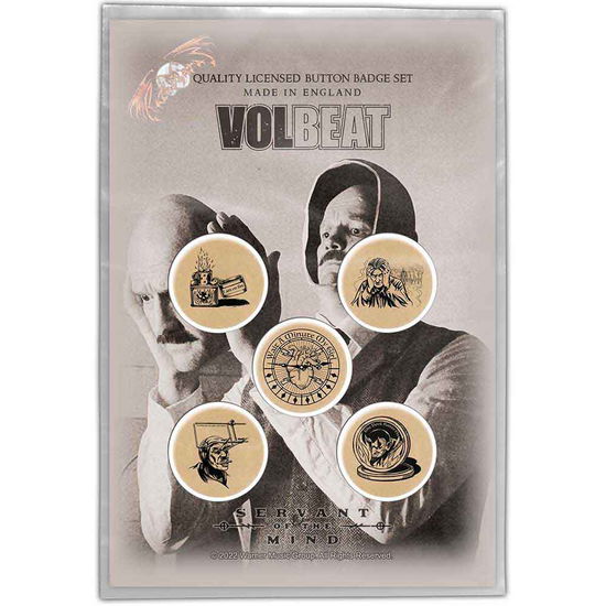 Cover for Volbeat · Volbeat Button Badge Pack: Servant Of The Mind (MERCH) (2023)