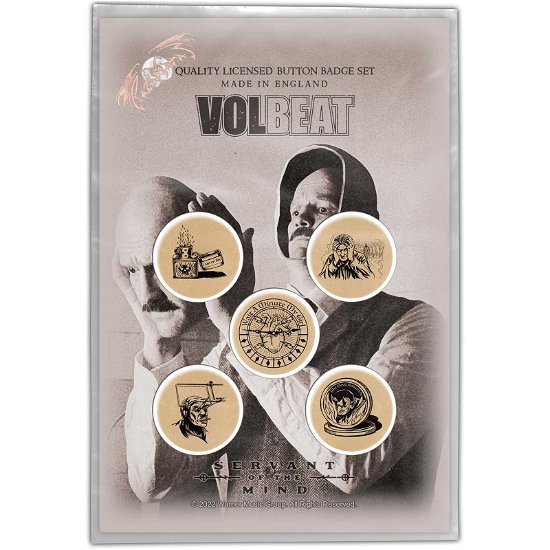 Cover for Volbeat · Volbeat Button Badge Pack: Servant Of The Mind (MERCH)