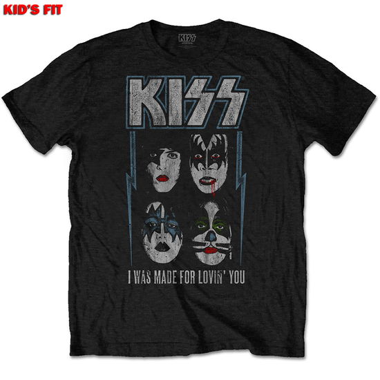 Cover for Kiss · KISS Kids T-Shirt: Made For Lovin' You (3-4 Years) (T-shirt) [size 3-4yrs] [Black - Kids edition] (2021)