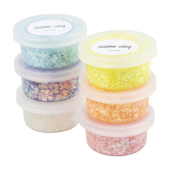 Cover for Diy Kit · Glitter Clay 6 Pcs. (78745) (Leksaker)