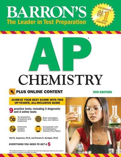 Cover for Neil D. Jespersen · AP Chemistry with Online Tests - Barron's Test Prep (Taschenbuch) [Ninth edition] (2018)