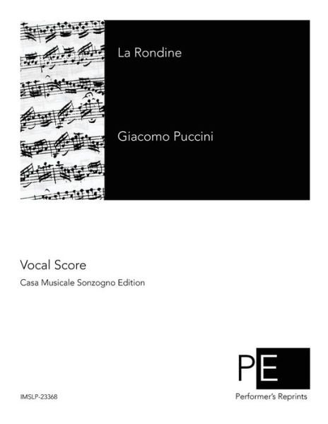 Cover for Giacomo Puccini · La Rondine (Paperback Book) (2014)