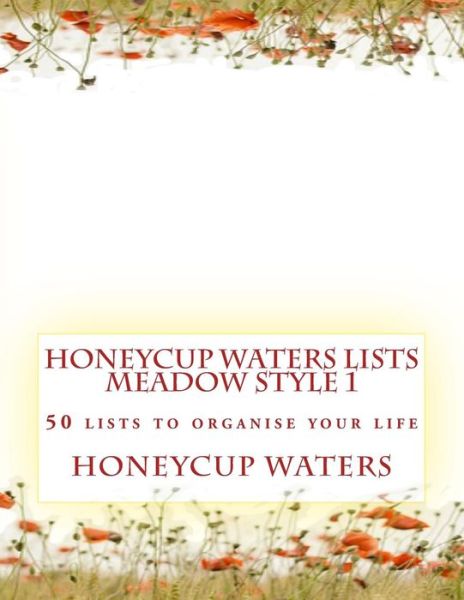 Cover for Honeycup Waters · Honeycup Waters Lists Meadow Style 1 (Paperback Book) (2017)