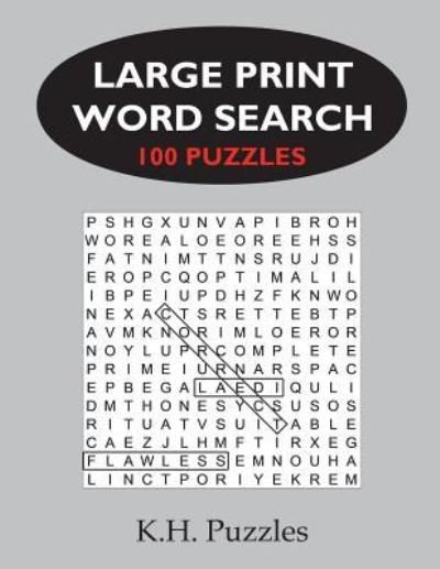 Cover for K H Puzzles · Large Print Word Search (Paperback Bog) (2018)