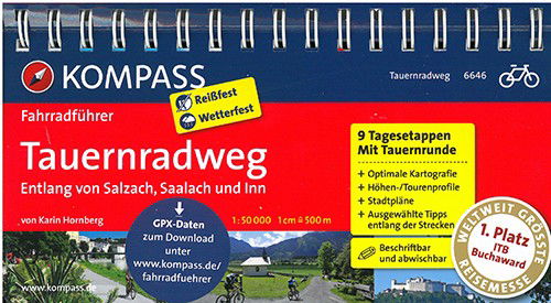 Cover for Mair-Dumont / Kompass · Kompass Fahrradführer 6646: Tauernradweg : Entlang von Salzach, Saalach und Inn (Book) (2013)