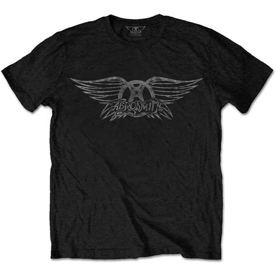 Aerosmith Unisex T-Shirt: Vintage Logo - Aerosmith - Merchandise - Epic Rights - 5056170611664 - 8. januar 2020