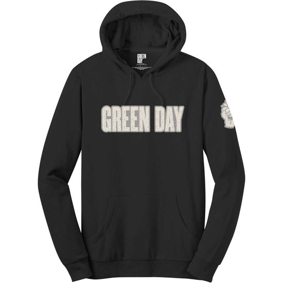 Green Day Unisex Pullover Hoodie: Logo & Grenade (Applique Motifs) - Green Day - Merchandise - MERCHANDISE - 5056170666664 - 30. Dezember 2019