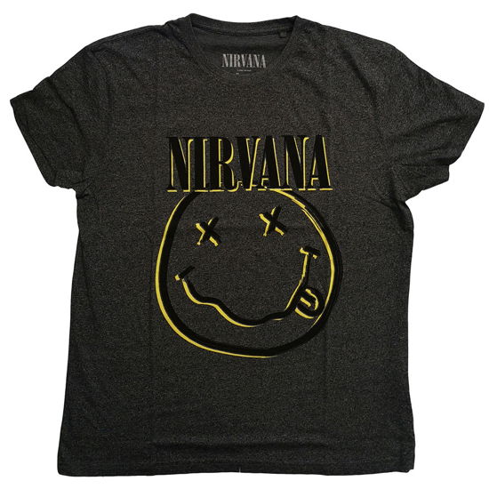 Nirvana Unisex T-Shirt: Inverse Happy Face - Nirvana - Gadżety -  - 5056368696664 - 