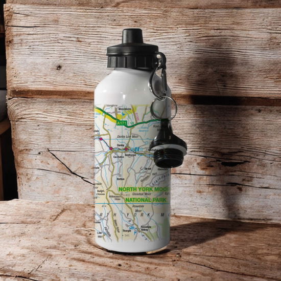 Cover for OS Map 600ml Metal Water Bottle - North York Moors National Park (MERCH) (2025)