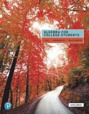 Cover for Margaret Lial · Algebra for College Students (Gebundenes Buch) (2019)
