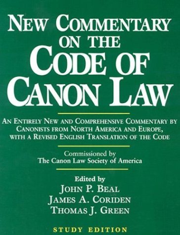 Cover for John P. Beal · New Commentary on the Code of Canon Law (Paperback Book) [Study, Study edition] (2002)