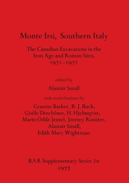 Cover for Monte Irsi, Southern Italy (Book) (1977)