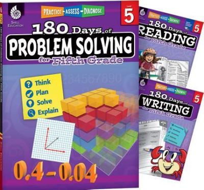 Cover for Teacher Created Materials · 180 Days 3 Book Bundle - Reading, Writing &amp; Problem Solving Grade 5 (Pocketbok) (2017)