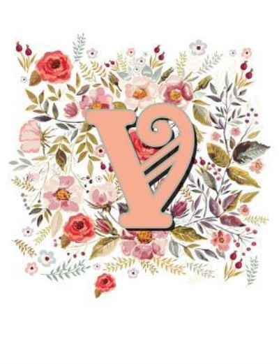 Cover for Terri Jones · V Monogram Letter Floral Wreath Notebook (Paperback Book) (2018)