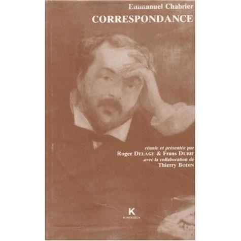 Cover for Emmanuel Chabrier · Correspondance (Paperback Book) (1994)