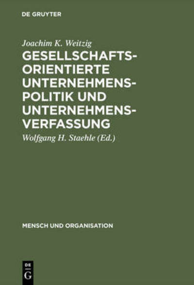Cover for Weitzig · Gesellschaftsorientierte Untern (Book) (1979)