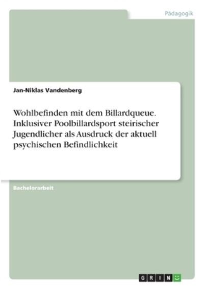 Cover for Vandenberg · Wohlbefinden mit dem Billard (Bog)