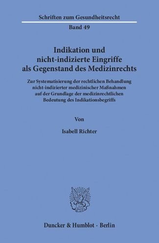 Cover for Richter · Indikation und nicht-indizierte (Bok) (2018)