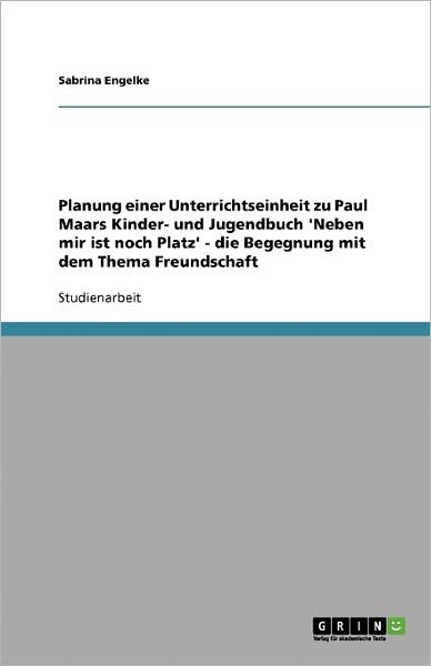 Planung einer Unterrichtseinhei - Engelke - Böcker - GRIN Verlag GmbH - 9783638596664 - 13 augusti 2007
