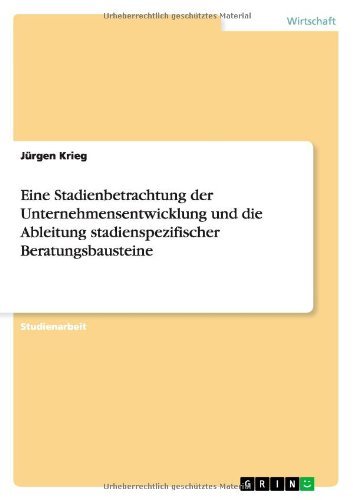 Cover for Krieg · Eine Stadienbetrachtung der Unter (Bok) [German edition] (2011)