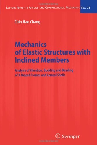 Cover for Chin Hao Chang · Mechanics of Elastic Structures with Inclined Members: Analysis of Vibration, Buckling and Bending of X-Braced Frames and Conical Shells - Lecture Notes in Applied and Computational Mechanics (Pocketbok) [Softcover reprint of hardcover 1st ed. 2005 edition] (2010)