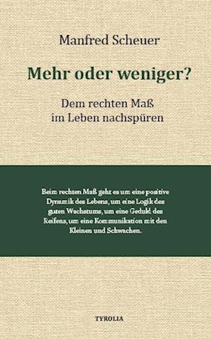 Cover for Manfred Scheuer · Mehr oder weniger? (Bok) (2025)