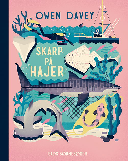 Cover for Owen Davey · Skarp på: Skarp på hajer (Hardcover Book) [1. wydanie] (2020)