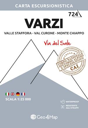 Varzi. Valle Staffora, Val Curone, Monte Chiappo. Carta Escursionistica 1:25.000 (Book)