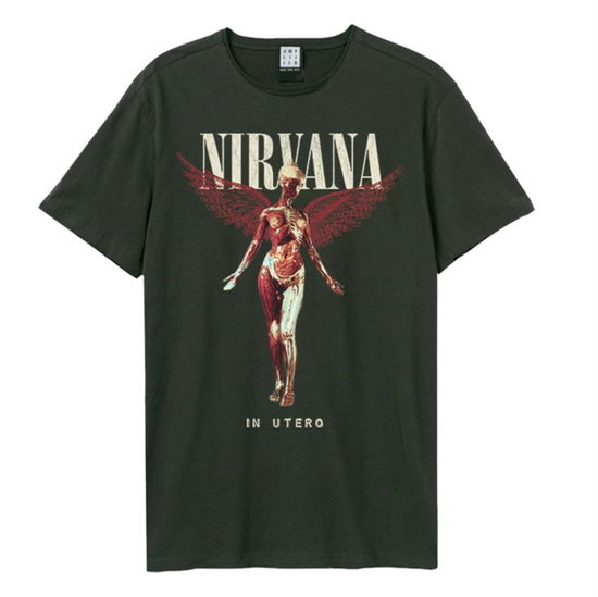 Nirvana In Utero Colour Amplified Vintage Charcoal X Large T Shirt - Nirvana - Merchandise - AMPLIFIED - 5054488241665 - 21. August 2020