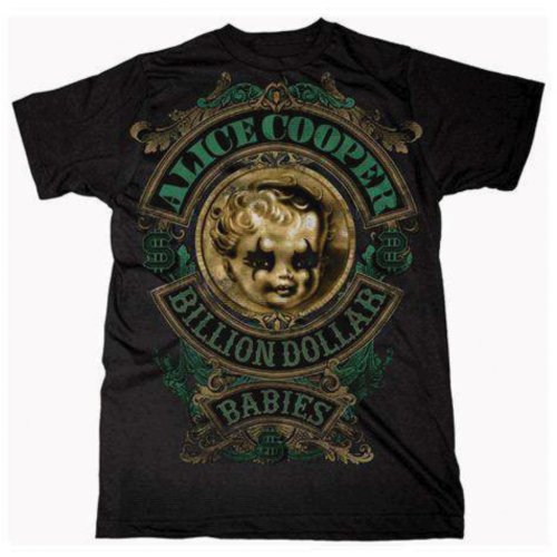 Alice Cooper Unisex T-Shirt: Billion Dollar Baby Crest - Alice Cooper - Fanituote - ROFF - 5055295343665 - maanantai 13. toukokuuta 2013