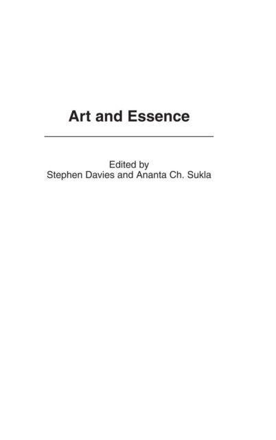 Cover for Davies, Stephen (University of Auckland, New Zealand) · Art and Essence - Studies in Art, Culture, and Communities (Hardcover Book) (2003)