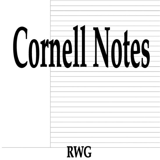Cover for Rwg · Cornell Notes (Paperback Bog) (2019)