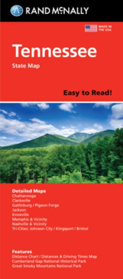 Rand McNally Easy to Read Folded Map: Tennessee State Map - Rand McNally - Livros - Rand McNally - 9780528024665 - 6 de agosto de 2021