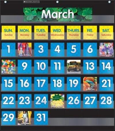 Cover for Inc. Staff Scholastic · Pocket Chart Monthly Calendar (Black) (Bog) (2015)