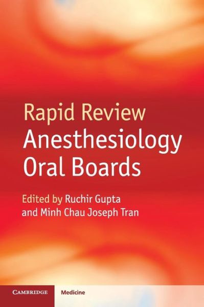 Cover for Ruchir Gupta · Rapid Review Anesthesiology Oral Boards (Paperback Book) (2013)