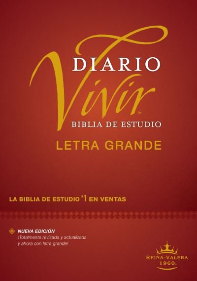 Cover for Tyndale · Biblia de estudio del diario vivir RVR60, letra grande (Hardcover bog) (2019)