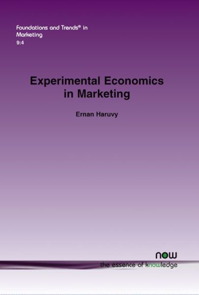 Cover for Ernan Haruvy · Experimental Economics in Marketing - Foundations and Trends (R) in Marketing (Taschenbuch) (2016)