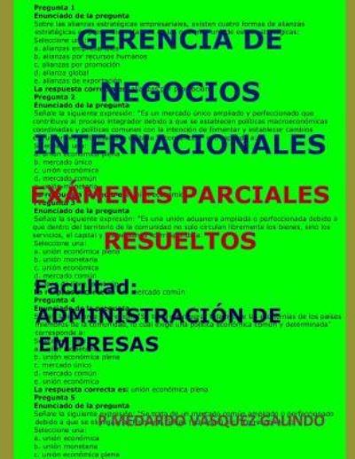 Gerencia de Negocios Internacionales-Ex - V - Kirjat - Independently Published - 9781720009665 - lauantai 1. syyskuuta 2018