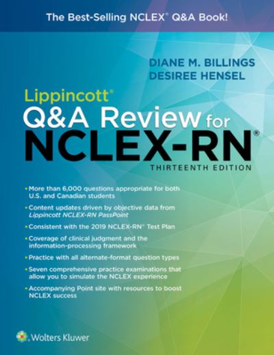 Lippincott Q&A Review for NCLEX-RN - Diane Billings - Books - Wolters Kluwer Health - 9781975104665 - April 9, 2019