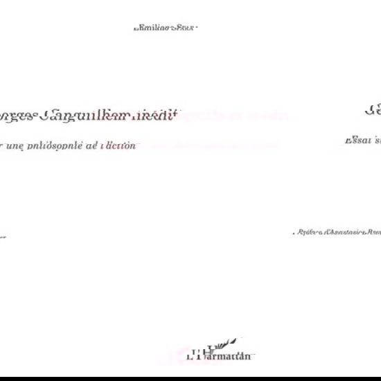 Cover for Emiliano Sfara · Georges Canguilhem inédit (Paperback Book) (2021)
