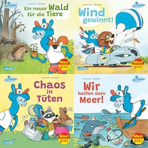 Maxi-Pixi-4er-Set 101:  Viva Alpagua (4x1 Exemplar) - Corinna Fuchs - Książki - Carlsen Verlag GmbH - 9783551030665 - 1 maja 2022