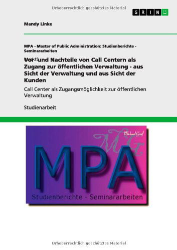 Cover for Linke · Vor- und Nachteile von Call Cente (Book) [German edition] (2011)