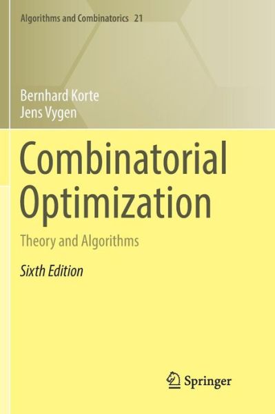 Cover for Korte · Combinatorial Optimization (Buch) [Softcover reprint of the original 6th ed. 2018 edition] (2019)