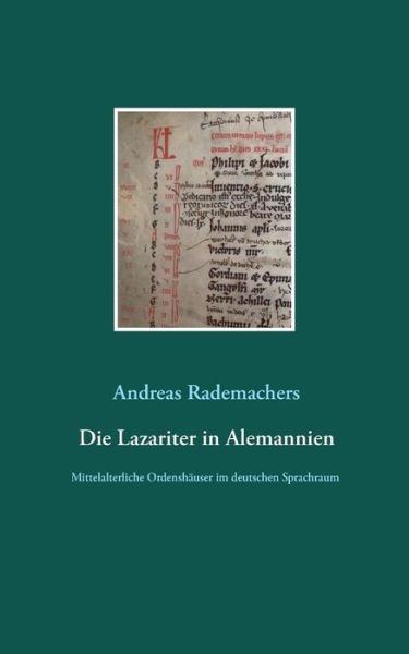 Cover for Rademachers · Die Lazariter in Alemannien (Book) (2023)