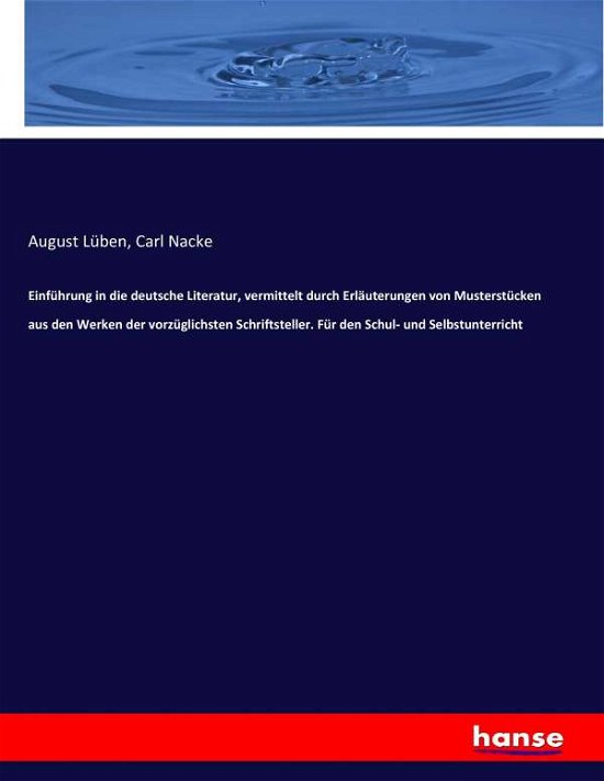 Cover for Lüben · Einführung in die deutsche Litera (Bok) (2017)