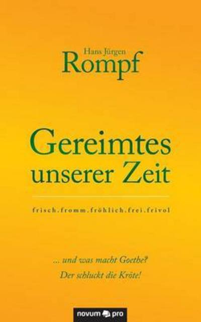 Cover for Rompf · Gereimtes unserer Zeit (Book) (2016)