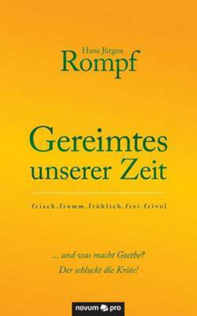 Cover for Rompf · Gereimtes unserer Zeit (Book) (2016)