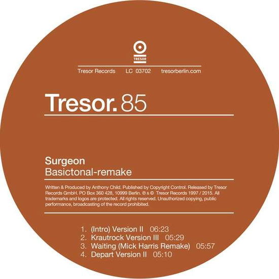 Cover for Surgeon · Basictonal Remake (12&quot;) (2015)