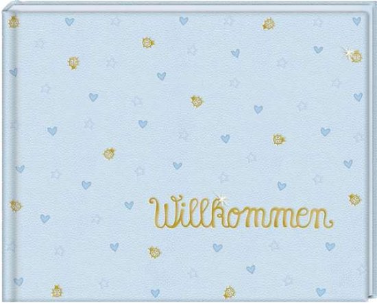 Cover for Mussenbrock Anne · Babyalbum - Willkommen, Hellblau (Buch)